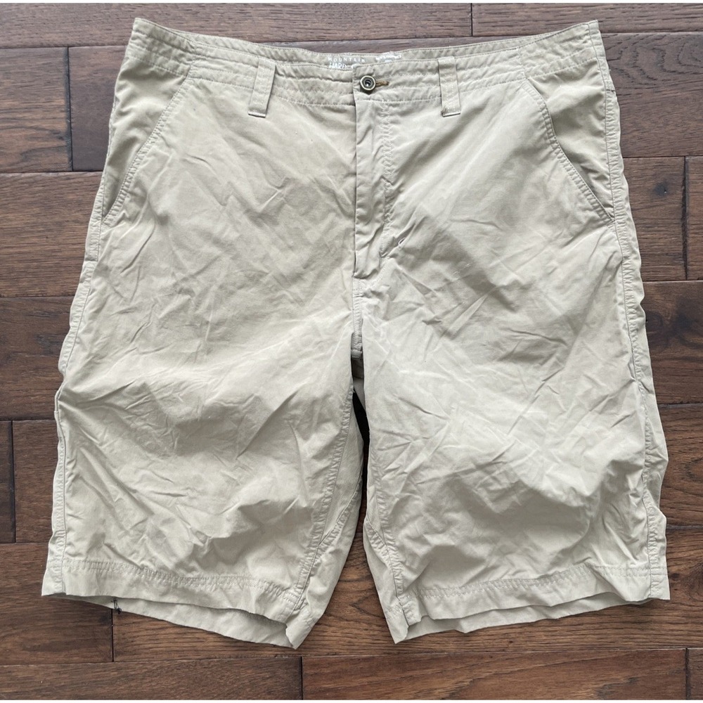Mountain Hardwear Men's Shorts Size 38 Nylon Khaki Tan Outdoor Hiking